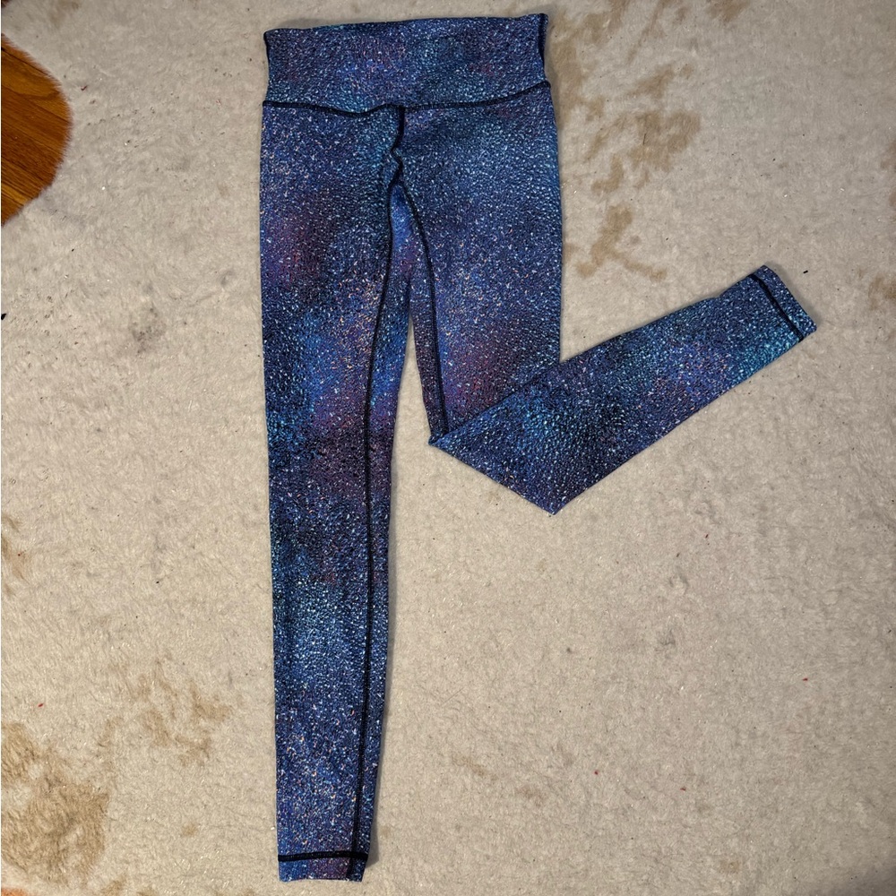 Lululemon Wunder Under Strive Mermaid Galaxy Splatter Luxtreme Leggings size 6